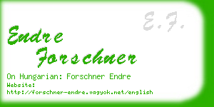 endre forschner business card